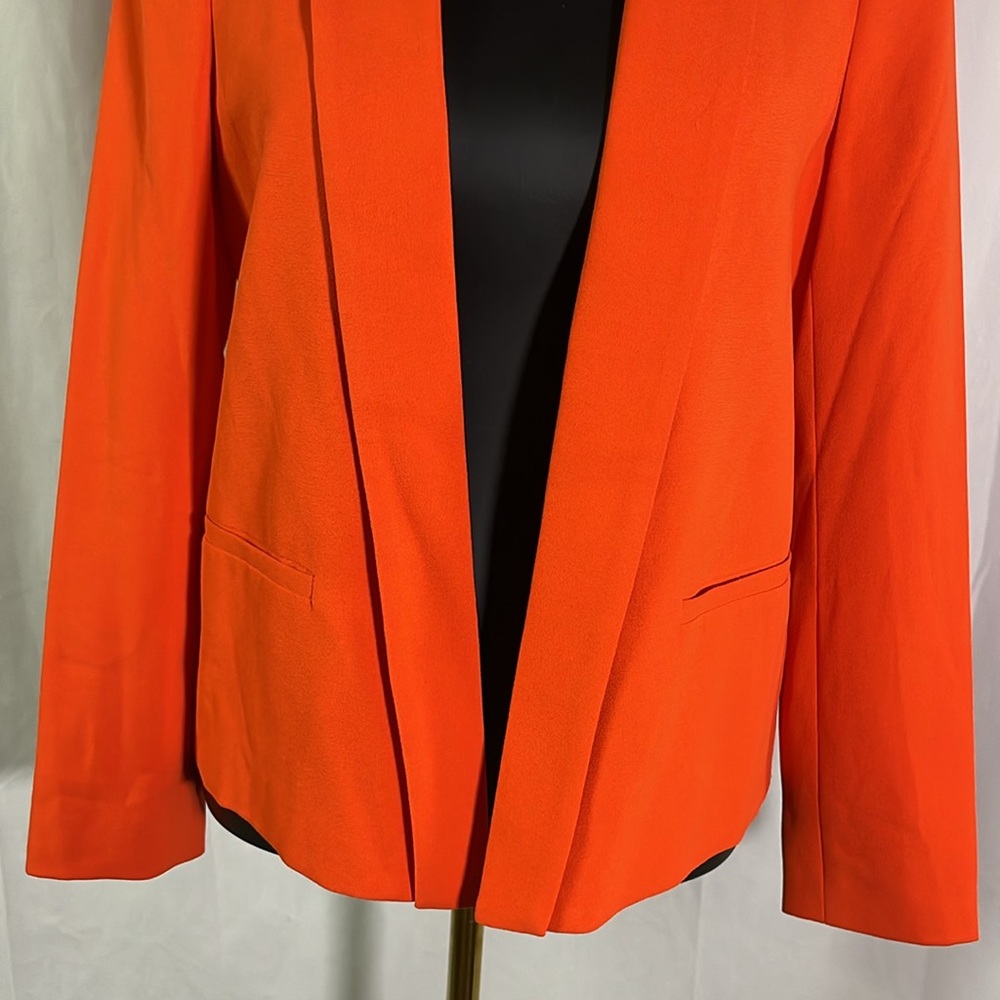 NWT Anthropologie See U Soon Orange-Red Open Front Cropped Blazer - Picture 8 of 16